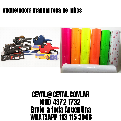 etiquetadora manual ropa de niños