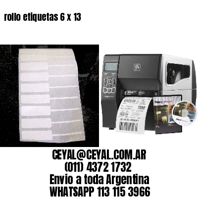 rollo etiquetas 6 x 13