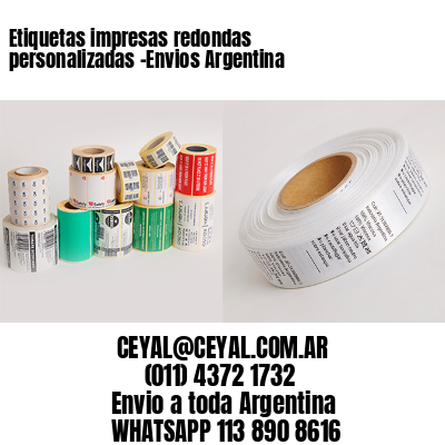Etiquetas impresas redondas personalizadas -Envios Argentina