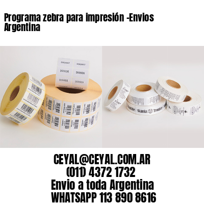 Programa zebra para impresión -Envios Argentina