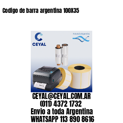 Codigo de barra argentina 100X35
