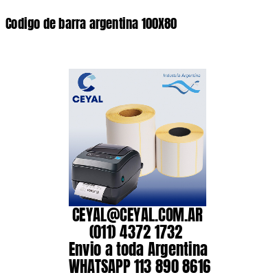 Codigo de barra argentina 100X80