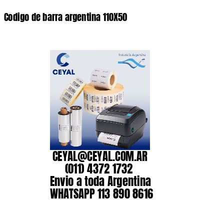 Codigo de barra argentina 110X50