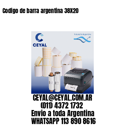 Codigo de barra argentina 38X20