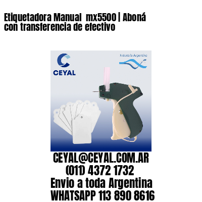 Etiquetadora Manual  mx5500 | Aboná con transferencia de efectivo