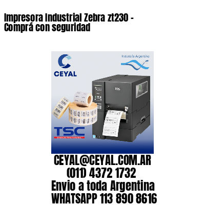 Impresora Industrial Zebra zt230 - Comprá con seguridad