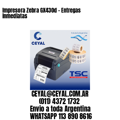 Impresora Zebra GX430d - Entregas inmediatas