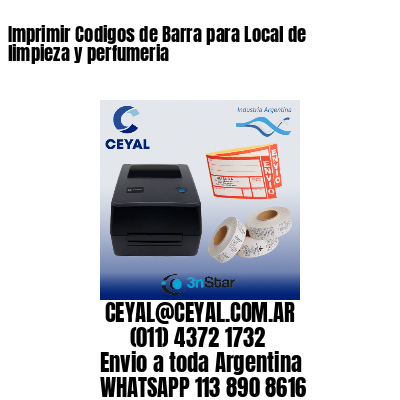 Imprimir Codigos de Barra para Local de limpieza y perfumeria