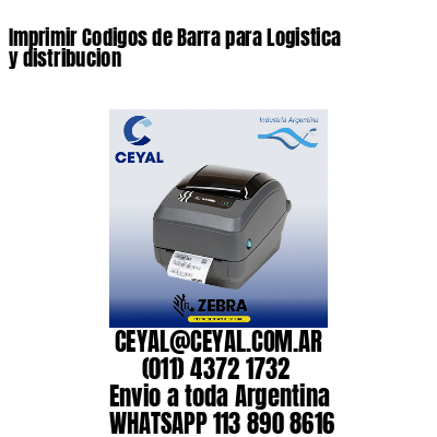 Imprimir Codigos de Barra para Logistica y distribucion