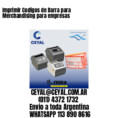 Imprimir Codigos de Barra para Merchandising para empresas