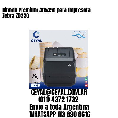 Ribbon Premium 40×450 para Impresora Zebra ZD220