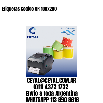 Etiquetas Codigo QR 100x200