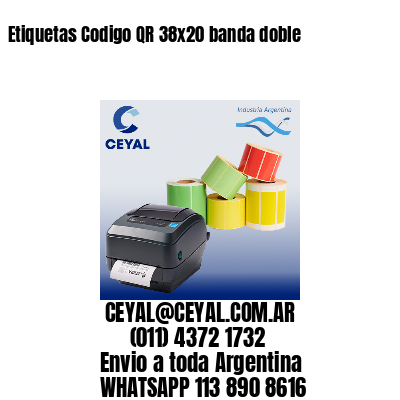 Etiquetas Codigo QR 38×20 banda doble