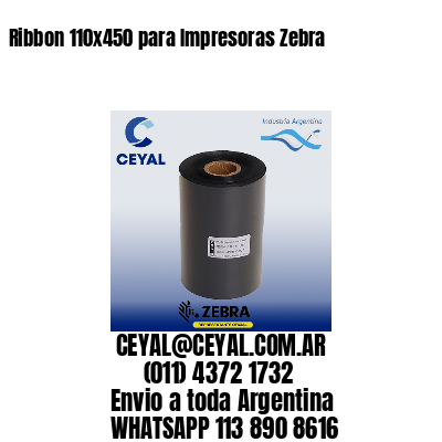 Ribbon 110×450 para Impresoras Zebra