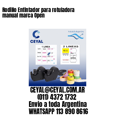 Rodillo Entintador para rotuladora manual marca Open
