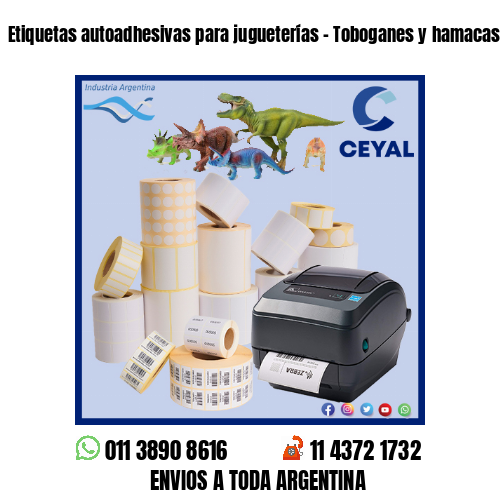 Etiquetas autoadhesivas para jugueterías - Toboganes y hamacas