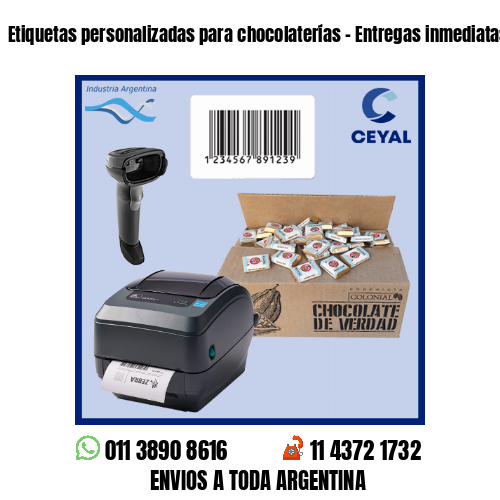 Etiquetas personalizadas para chocolaterías - Entregas inmediatas!