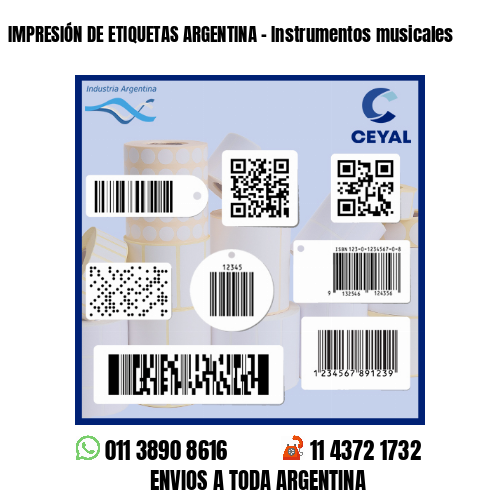 IMPRESIÓN DE ETIQUETAS ARGENTINA - Instrumentos musicales