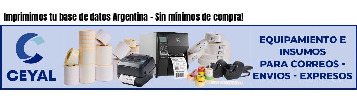 Imprimimos tu base de datos Argentina - Sin mínimos de compra!