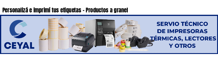 Personalizá e imprimí tus etiquetas - Productos a granel