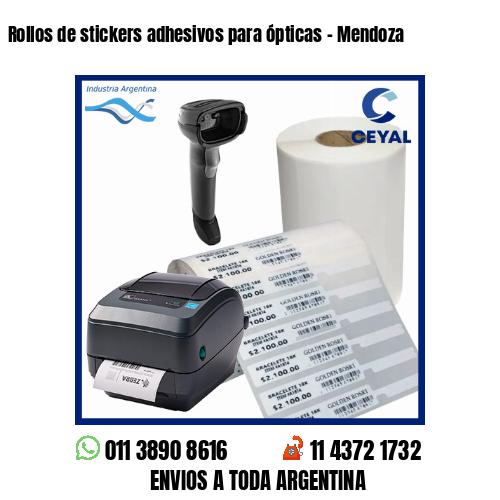 Rollos de stickers adhesivos para ópticas - Mendoza