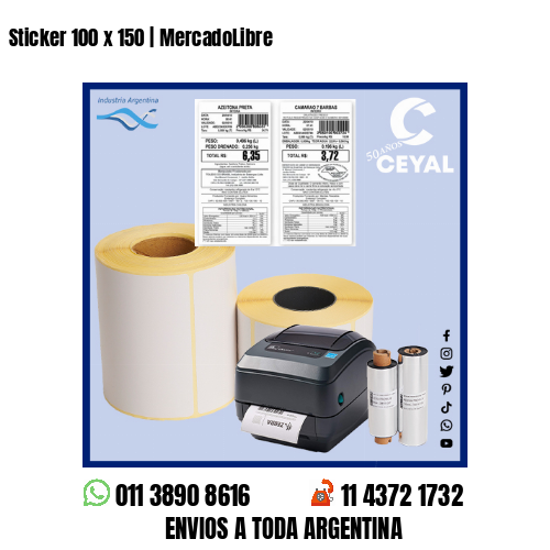 Sticker 100 x 150 | MercadoLibre