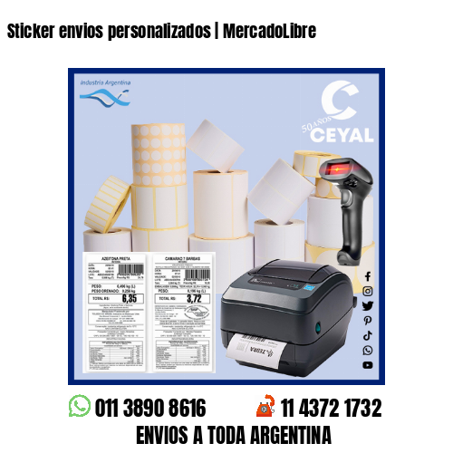 Sticker envios personalizados | MercadoLibre