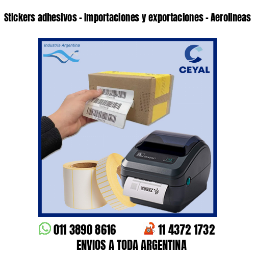 Stickers adhesivos - Importaciones y exportaciones - Aerolineas
