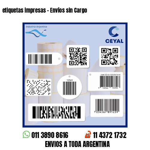 etiquetas impresas - Envíos sin Cargo
