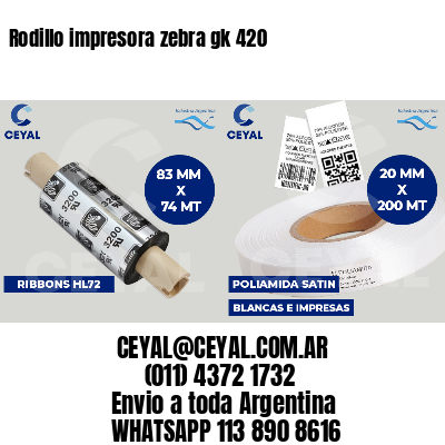 Rodillo impresora zebra gk 420