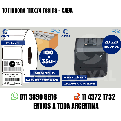 10 ribbons 110x74 resina - CABA