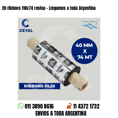 20 ribbons 110x74 resina - Llegamos a toda Argentina