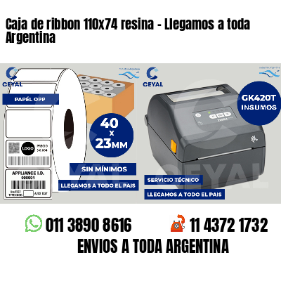 Caja de ribbon 110x74 resina - Llegamos a toda Argentina