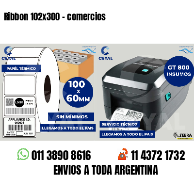 Ribbon 102x300 - comercios