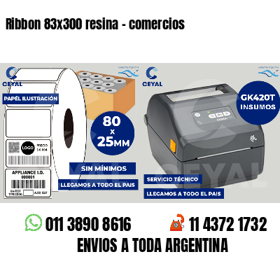 Ribbon 83x300 resina - comercios
