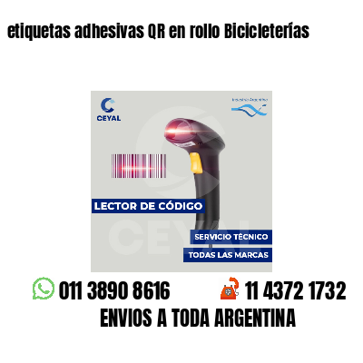 etiquetas adhesivas QR en rollo Bicicleterías