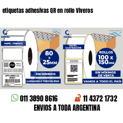 etiquetas adhesivas QR en rollo Viveros