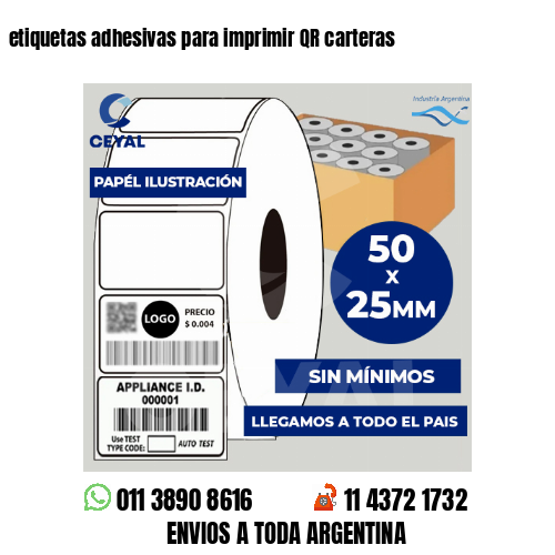 etiquetas adhesivas para imprimir QR carteras