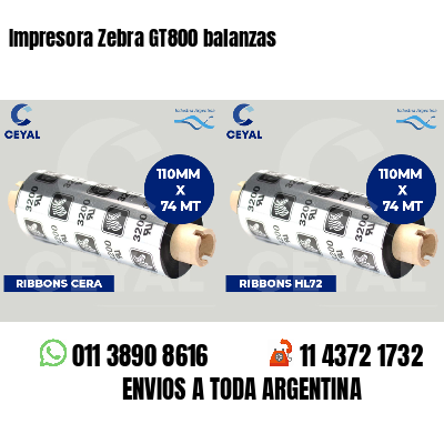 Impresora Zebra GT800 balanzas