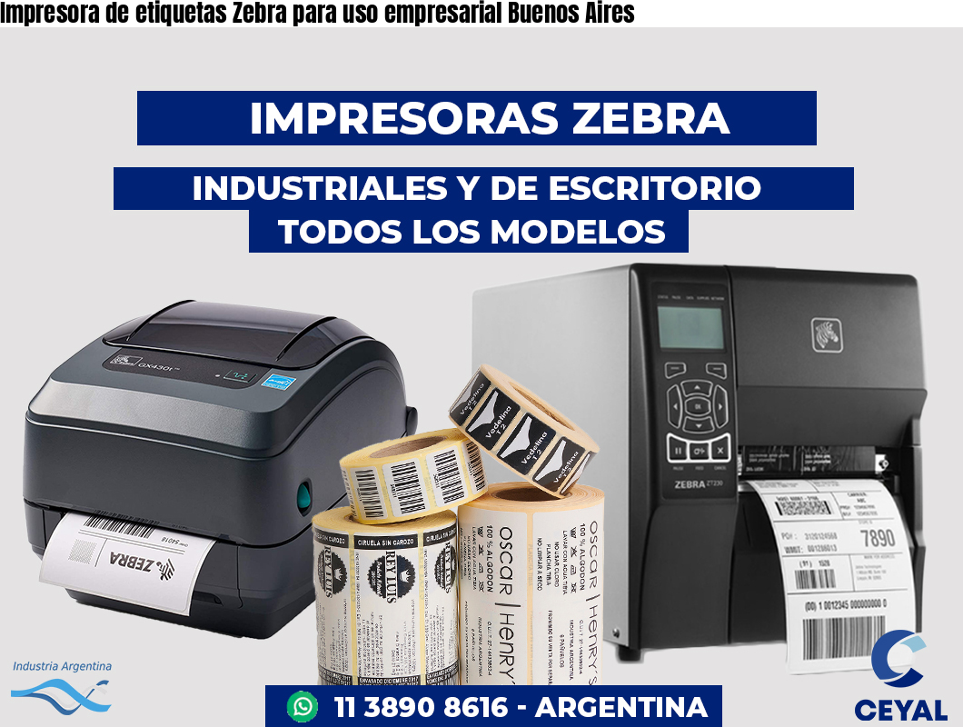 Impresora de etiquetas Zebra para uso empresarial Buenos Aires