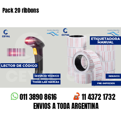 Pack 20 ribbons