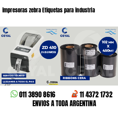 impresoras zebra Etiquetas para industria