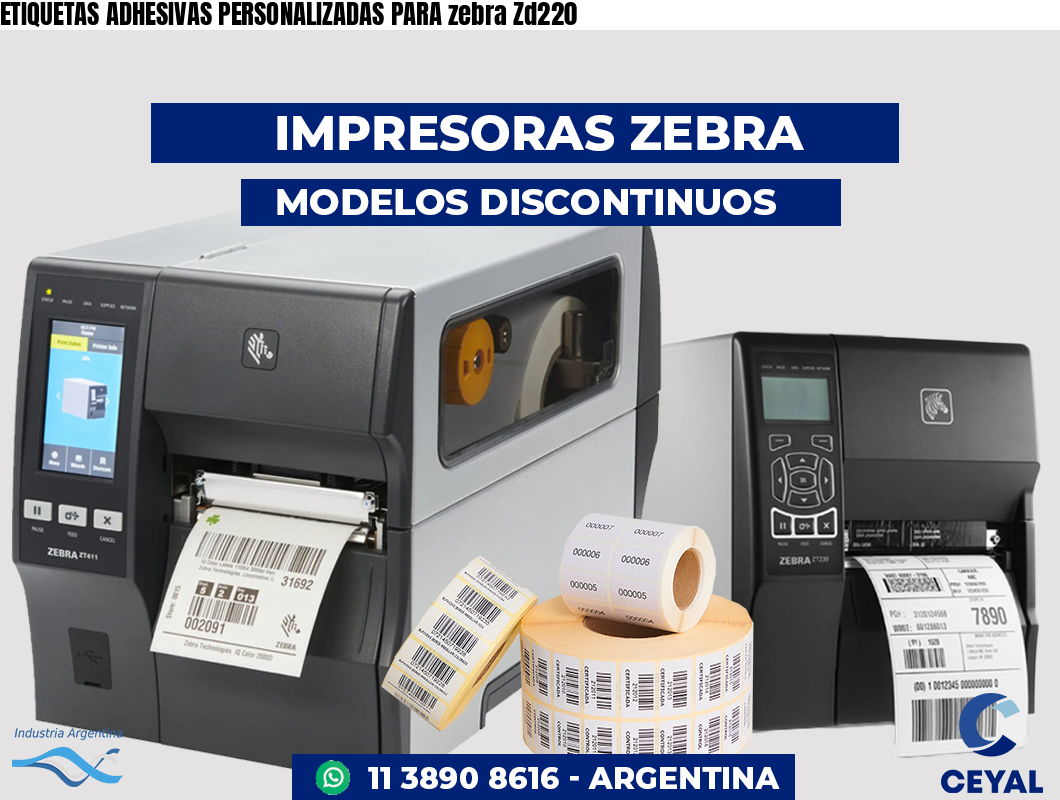 ETIQUETAS ADHESIVAS PERSONALIZADAS PARA zebra Zd220