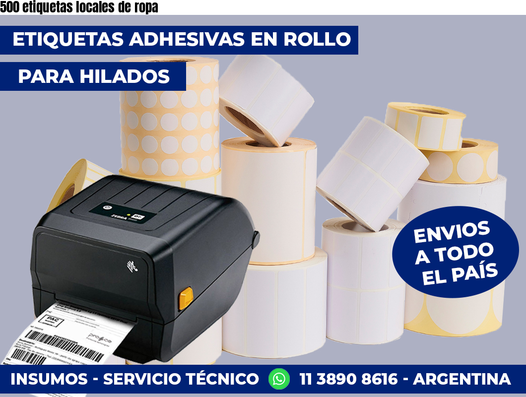 500 etiquetas locales de ropa