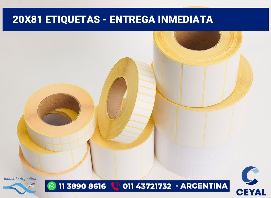 20x81 Etiquetas