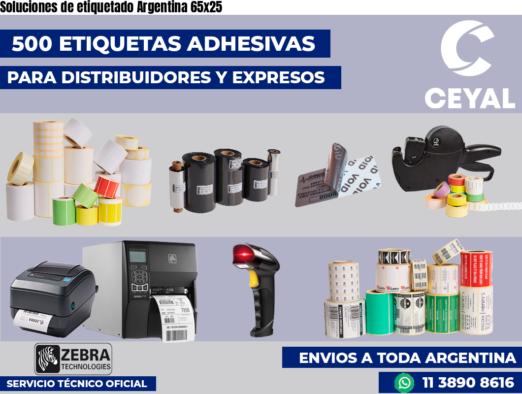 Soluciones de etiquetado Argentina 65×25