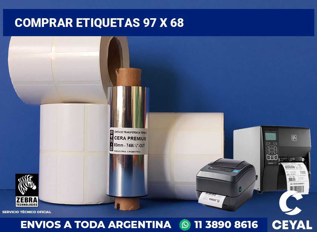 Comprar etiquetas 97 x 68