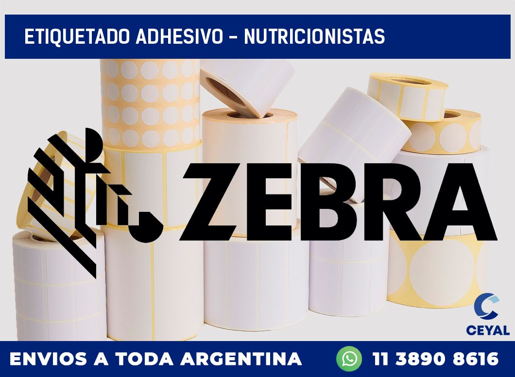 Etiquetado adhesivo - nutricionistas
