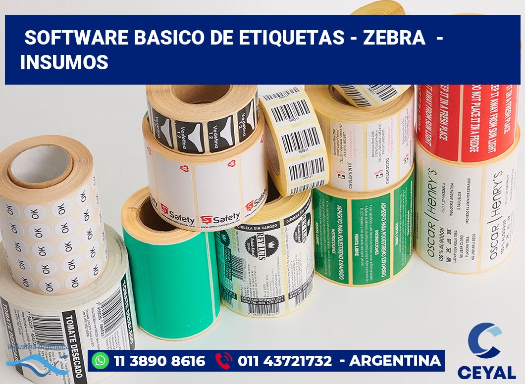 Software basico de etiquetas - Zebra  - Insumos