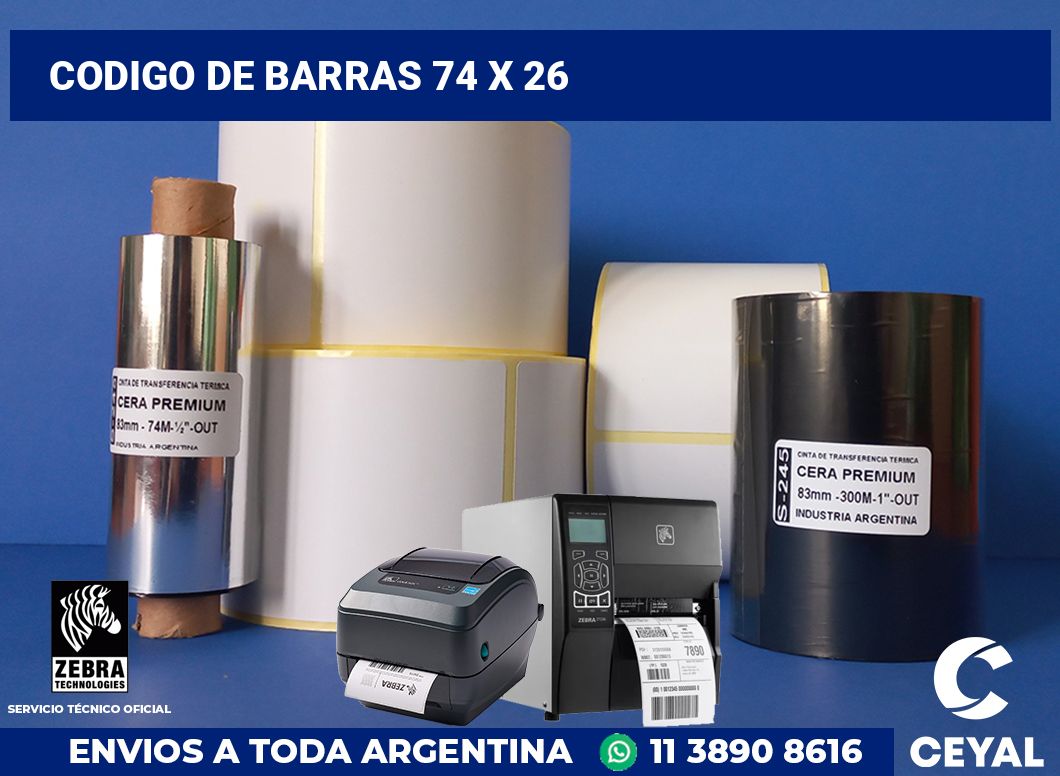 codigo de barras 74 x 26